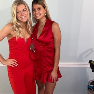 Forever 21 Red Silk Dress